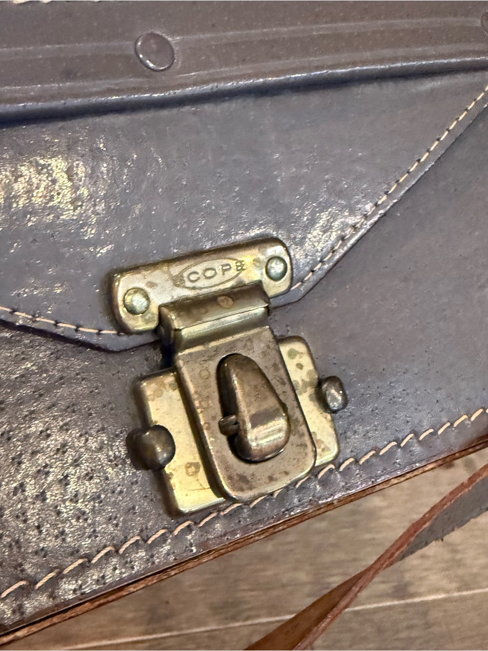 Vintage 1961 Binocular Case Brown Leather Strap Red Interior MCM Field Bag